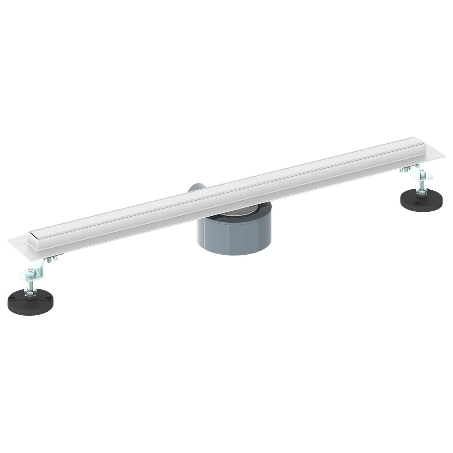 vidaXL 360° Νεροχύτης ντους με λεπτό μοντέλο Ασημί 60 cm