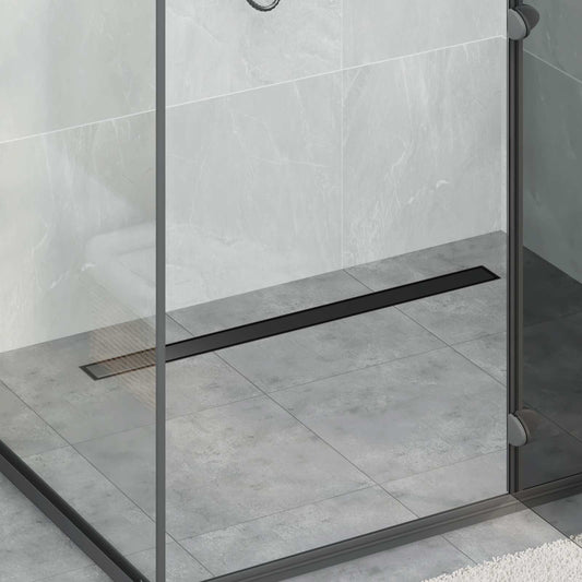 vidaXL Σιφόνι ντους 2-σε-1 με 360° σιφόνι Μαύρο 90 cm