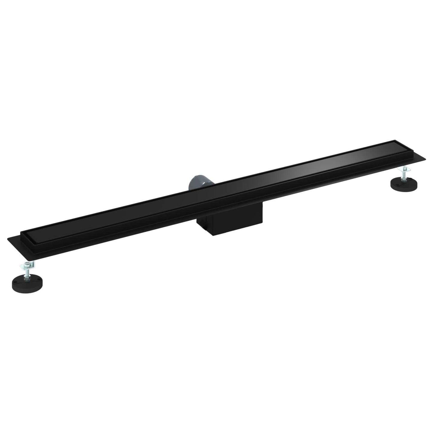 vidaXL 2 σε 1 εκροή ντους Μαύρο 100 cm Ανοξείδωτο Ατσάλι 304