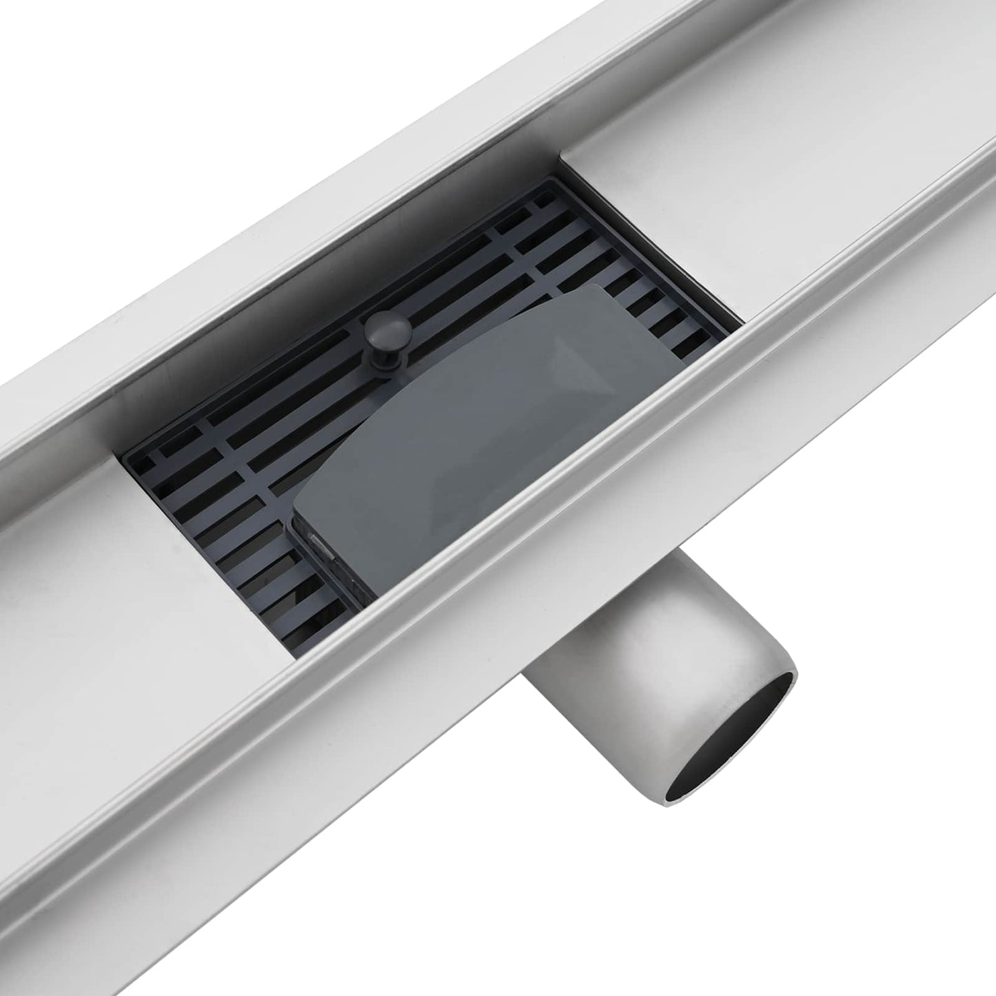 vidaXL 2 σε 1 εκροή ντους Ασημί 80 cm Ανοξείδωτο Ατσάλι 304