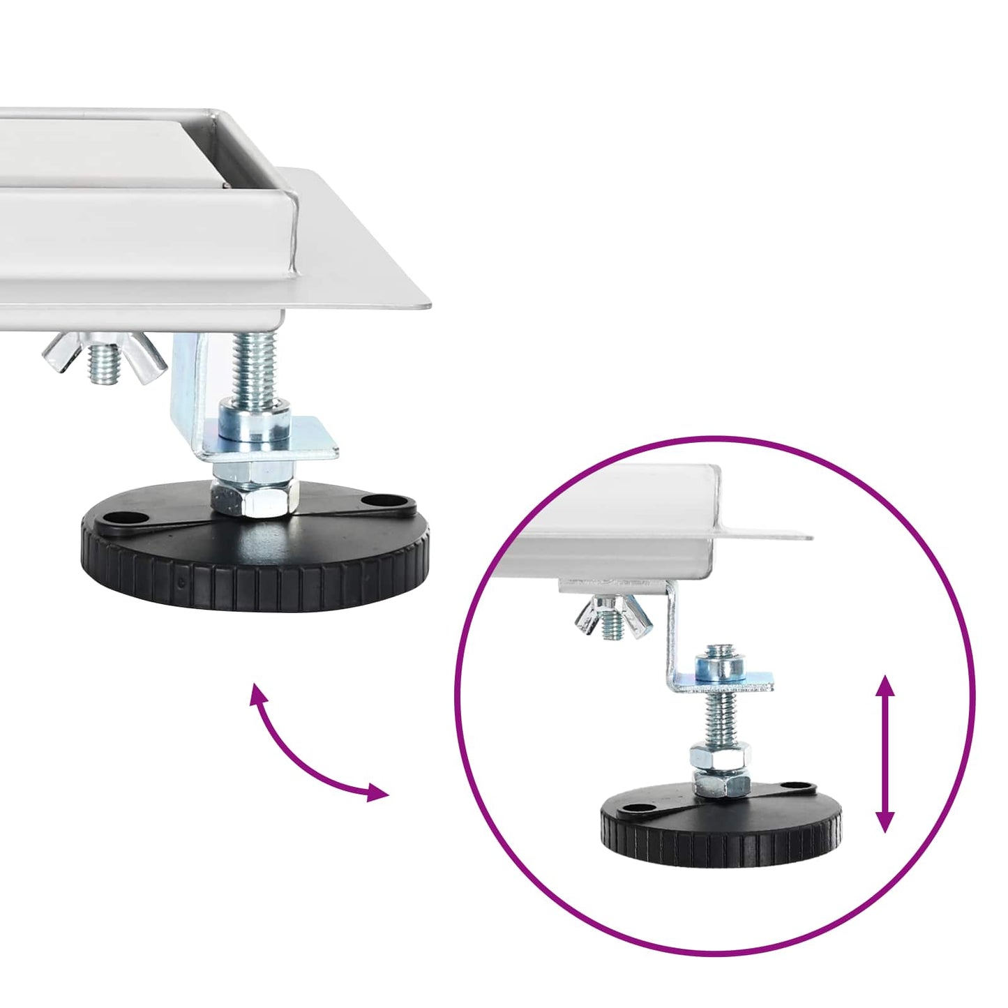 vidaXL 2 σε 1 εκροή ντους Ασημί 80 cm Ανοξείδωτο Ατσάλι 304