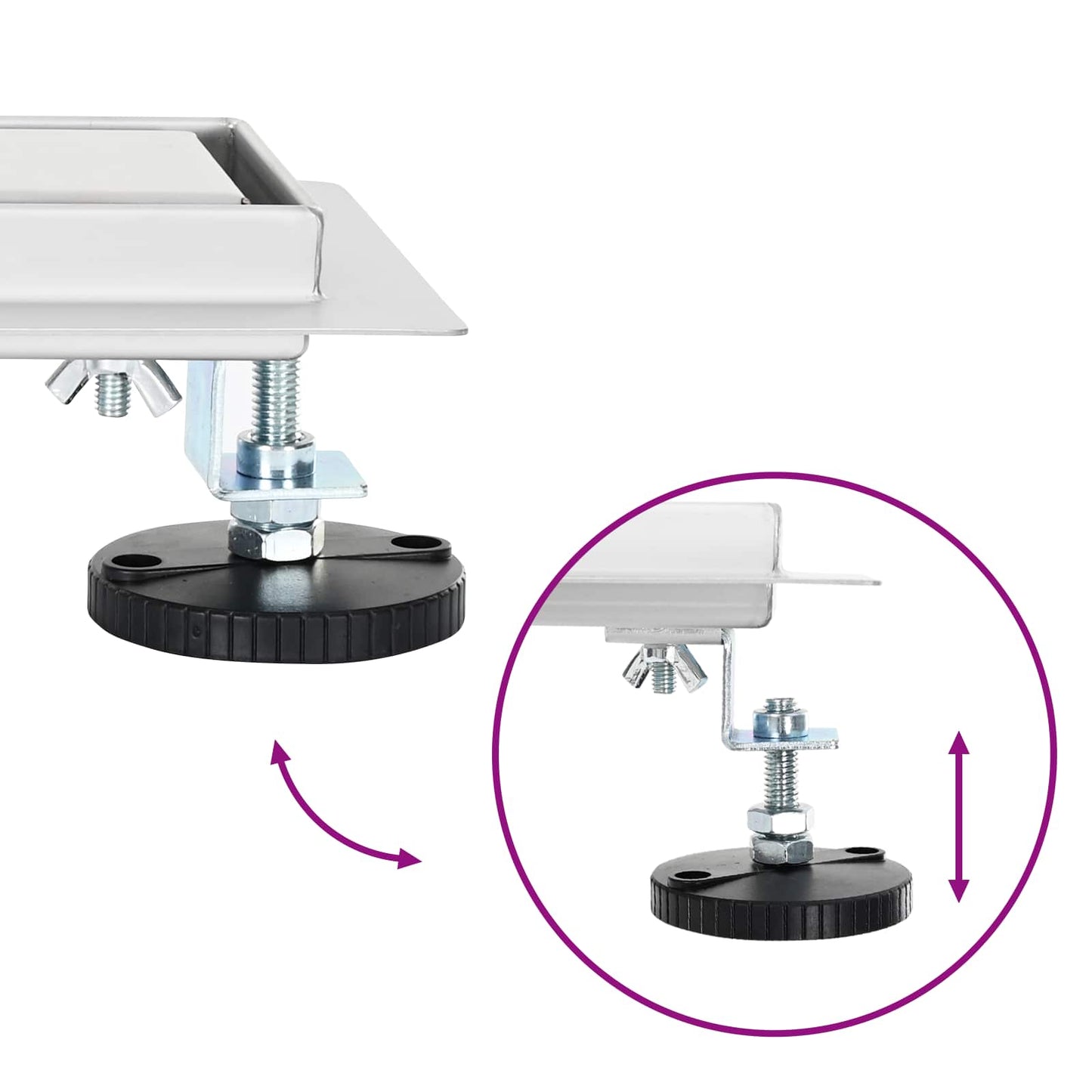 vidaXL Σιφόνι ντους 2-σε-1 με 360° σιφόνι Ασημί 100 cm