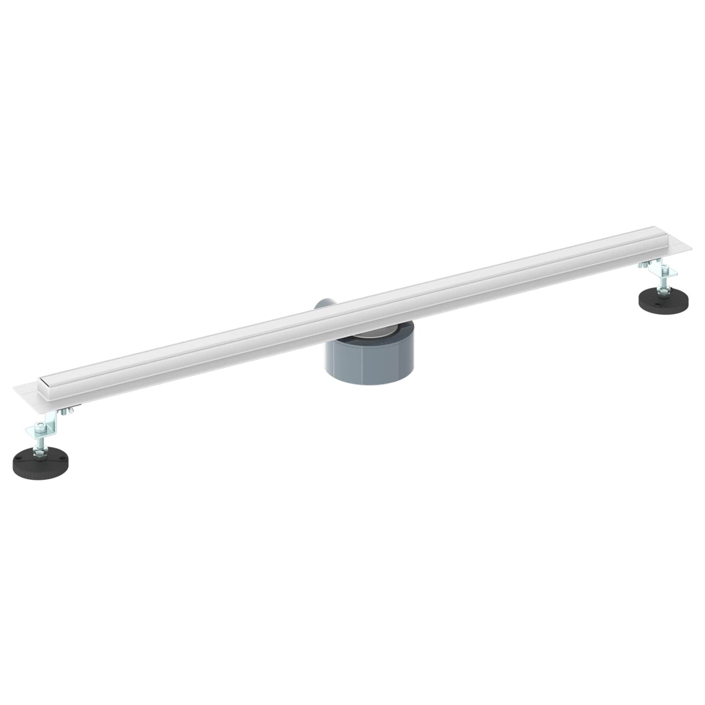 vidaXL 360° Νεροχύτης ντους με λεπτό μοντέλο Ασημί 80 cm