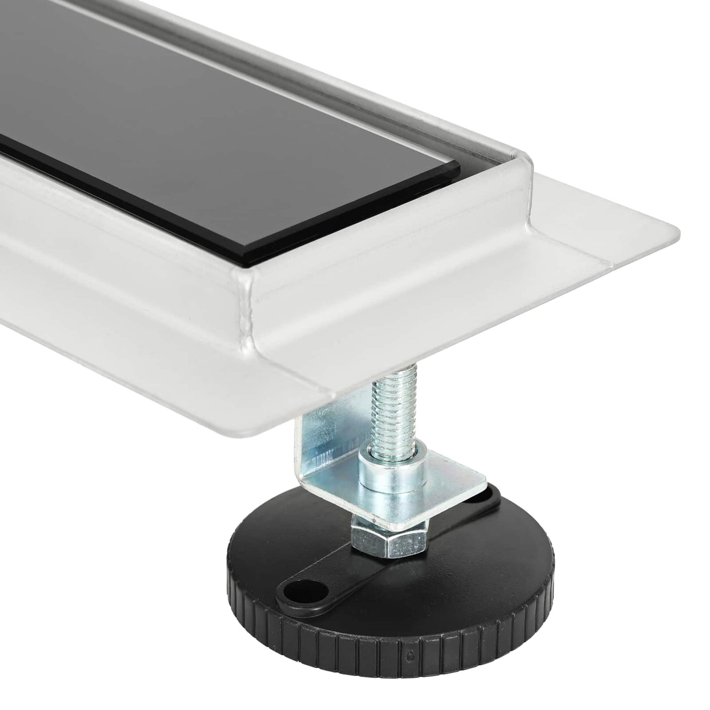 vidaXL Εκροή ντους με γυάλινη επικάλυψη Μαύρο 70 cm