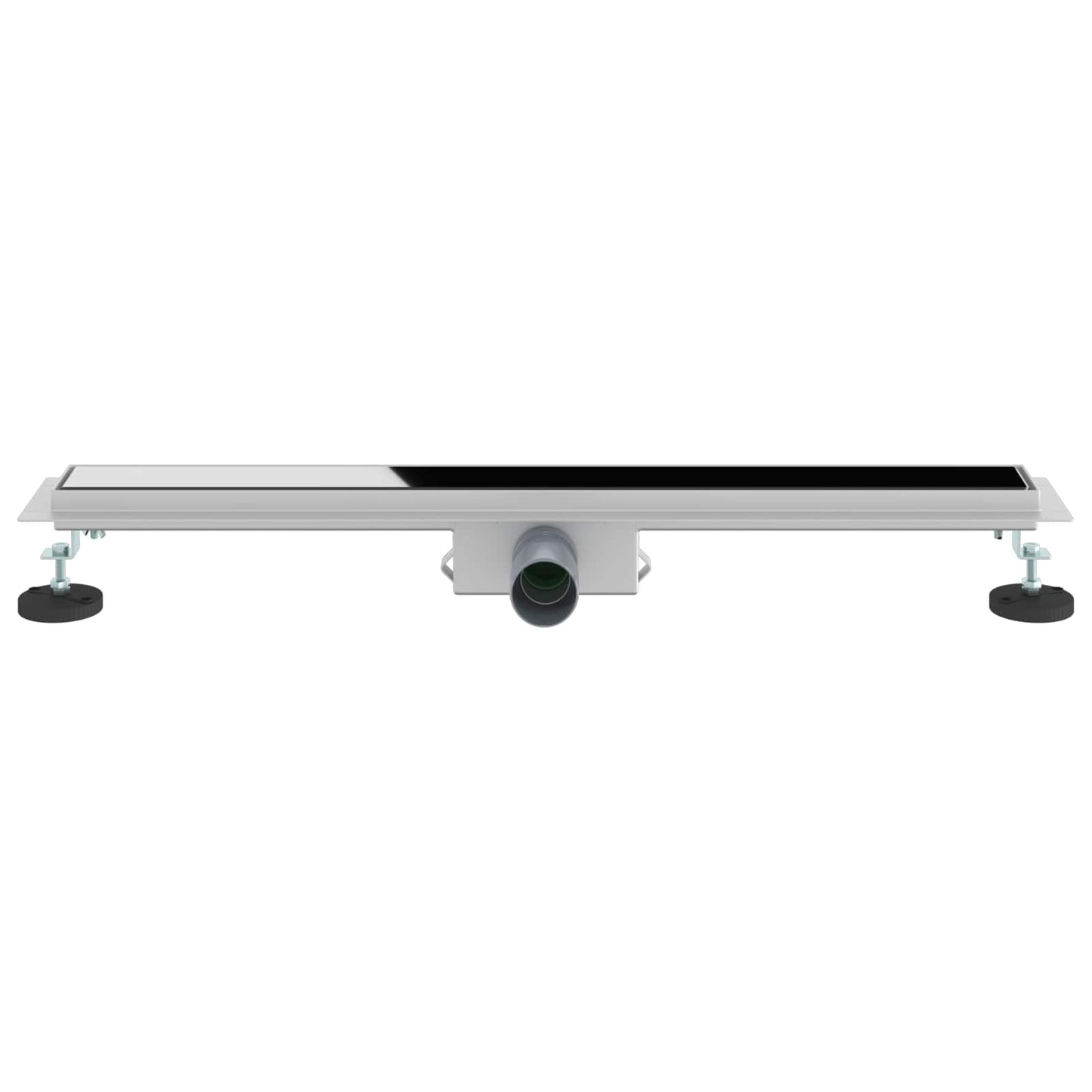 vidaXL Εκροή ντους με γυάλινη επικάλυψη Μαύρο 70 cm