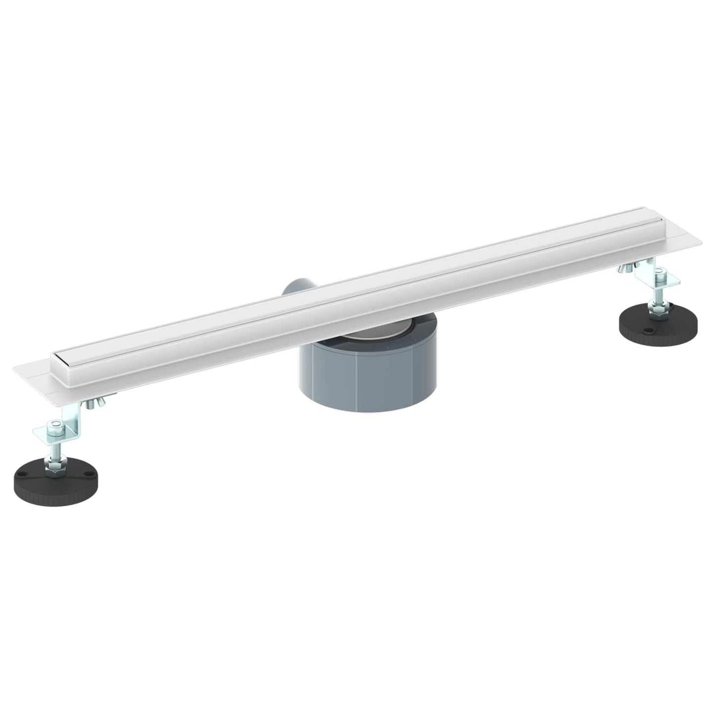 vidaXL 360° Νεροχύτης ντους με λεπτό μοντέλο Ασημί 50 cm