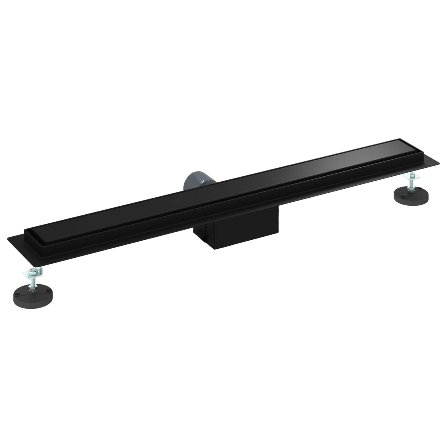 vidaXL 2 σε 1 εκροή ντους Μαύρο 70 cm Ανοξείδωτο Ατσάλι 304