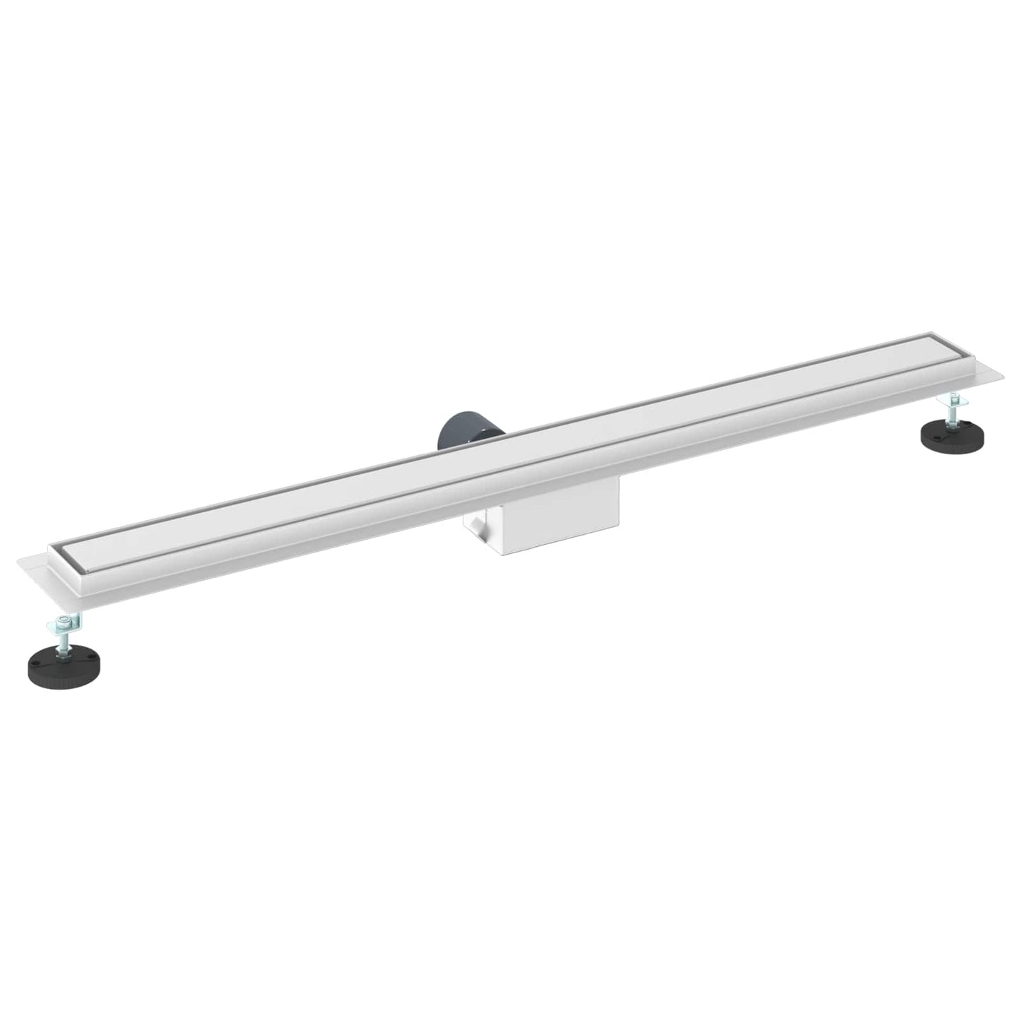 vidaXL 2 σε 1 εκροή ντους Ασημί 100 cm Ανοξείδωτο Ατσάλι 304