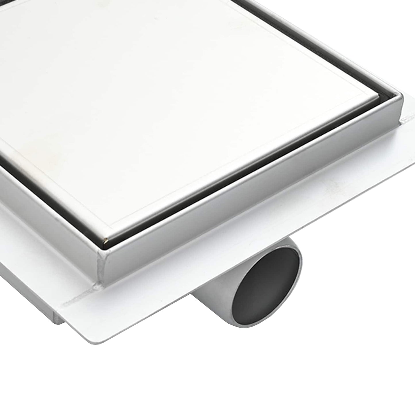 vidaXL 2 σε 1 εκροή ντους Ασημί 15 x 15 εκ Ανοξείδωτο Ατσάλι 304