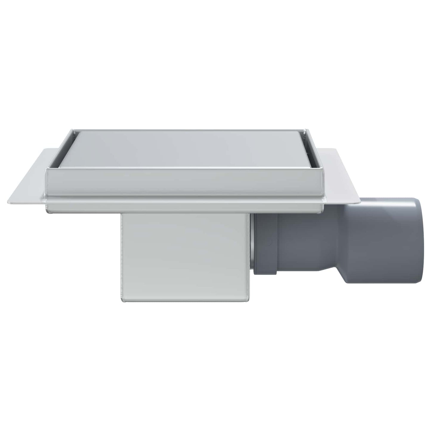 vidaXL 2 σε 1 εκροή ντους Ασημί 15 x 15 εκ Ανοξείδωτο Ατσάλι 304