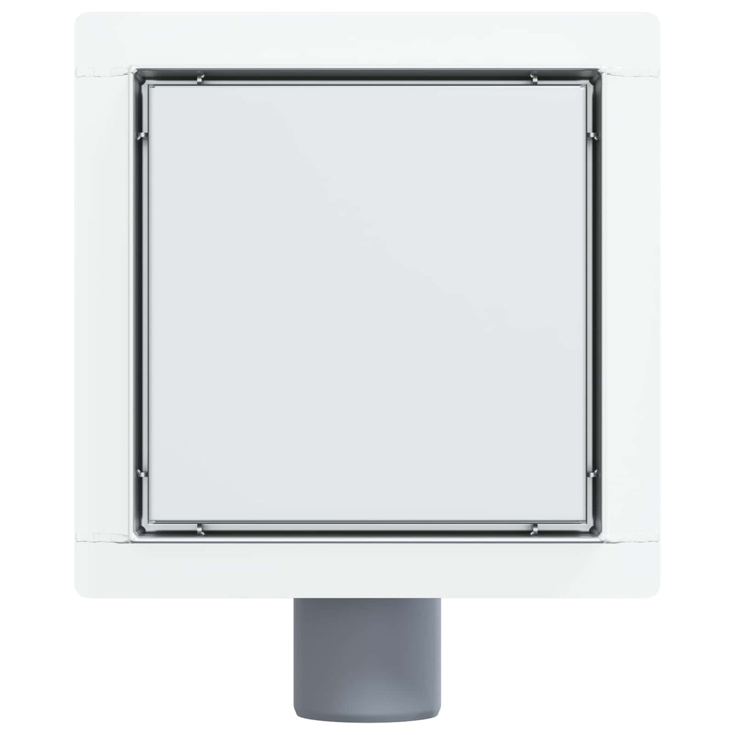 vidaXL 2 σε 1 εκροή ντους Ασημί 15 x 15 εκ Ανοξείδωτο Ατσάλι 304