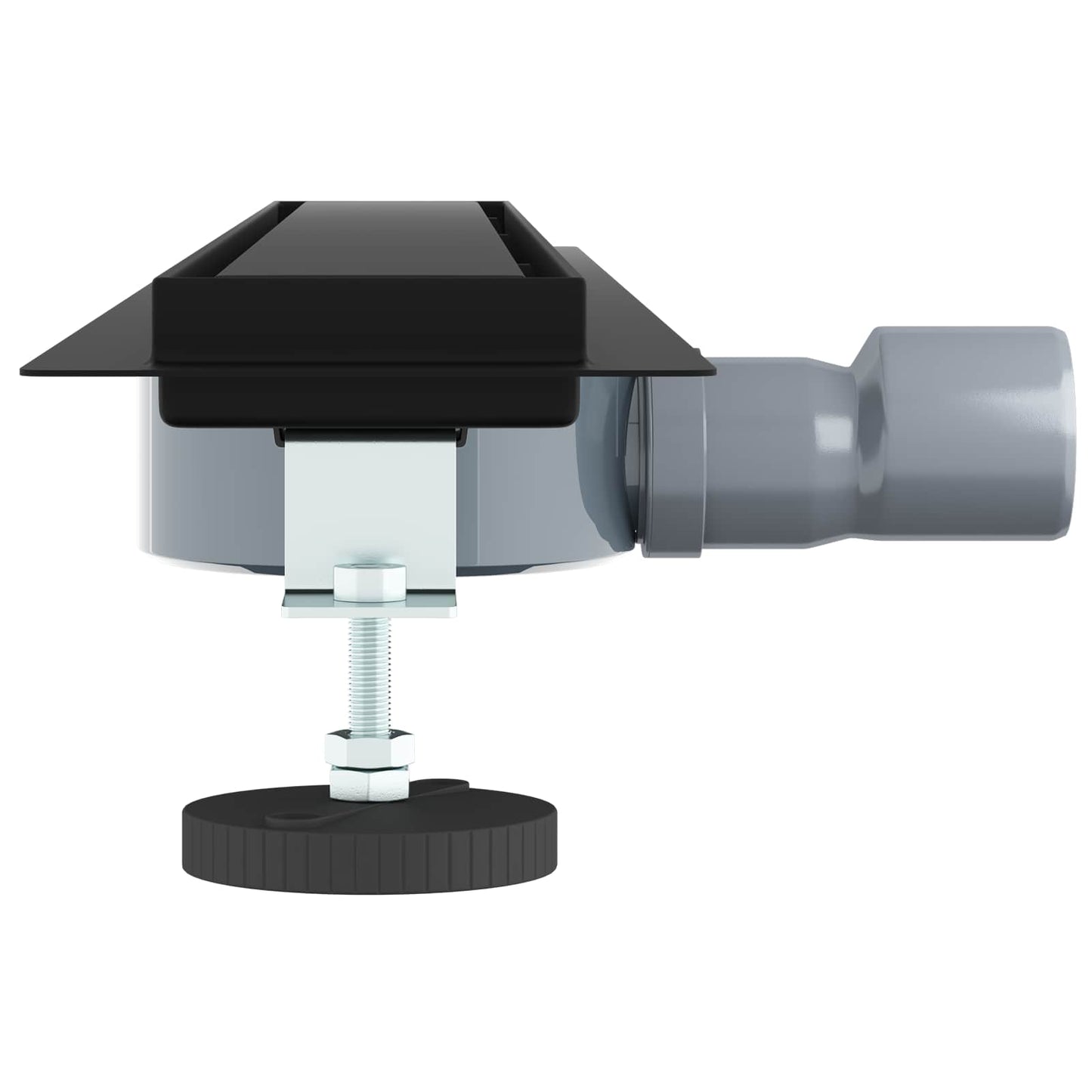 vidaXL Σιφόνι ντους 2-σε-1 με 360° σιφόνι Μαύρο 70 cm