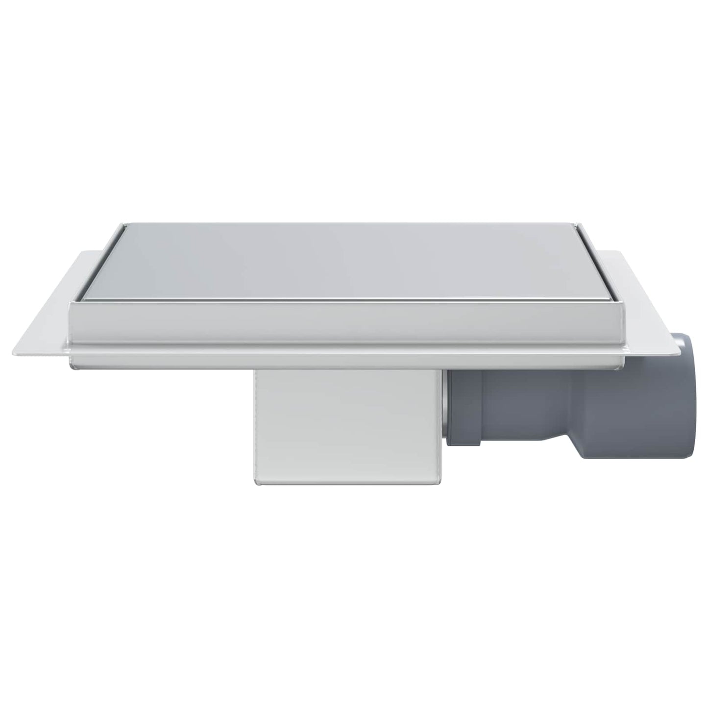 vidaXL 2 σε 1 εκροή ντους Ασημί 20 x 20 cm Ανοξείδωτο Ατσάλι 304