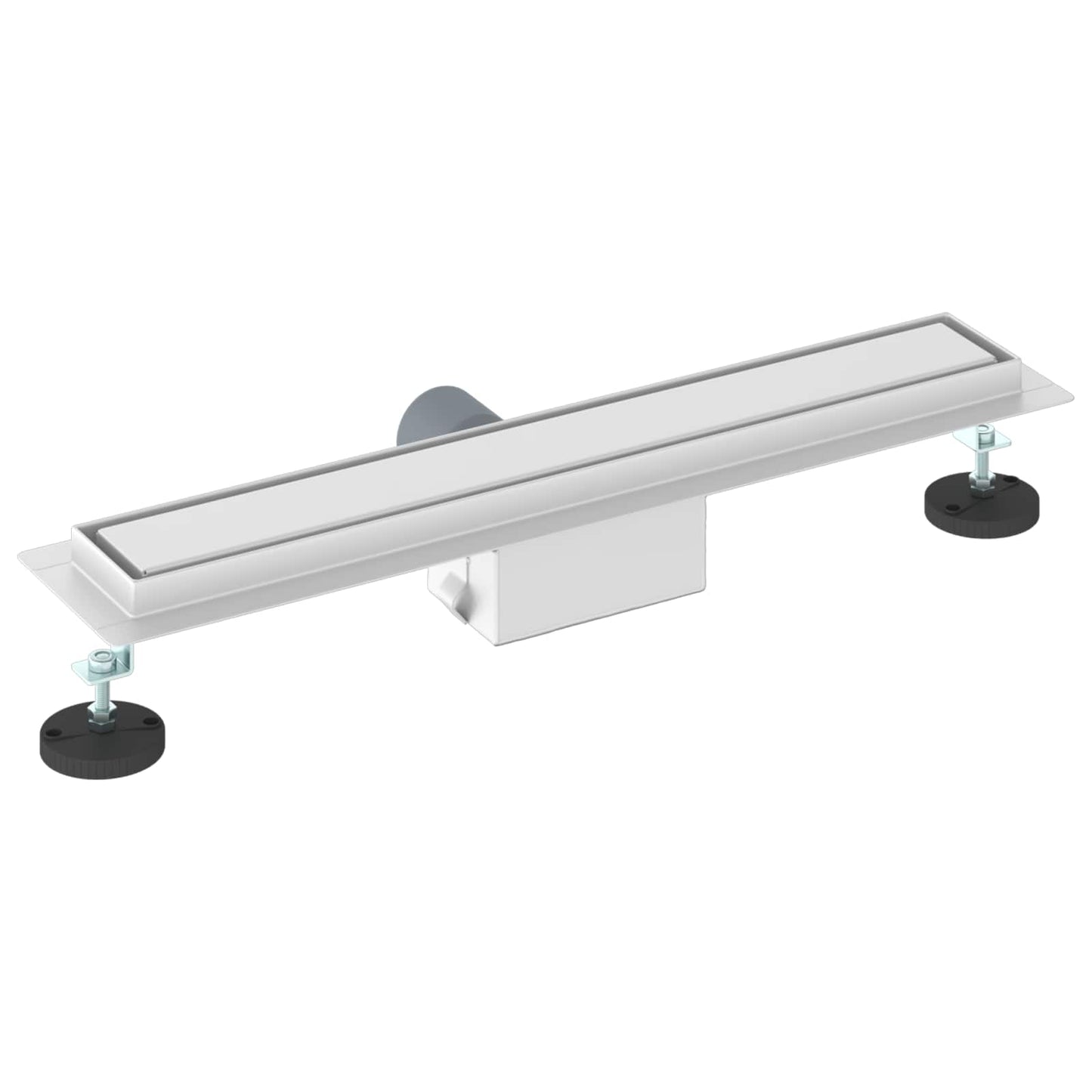 vidaXL 2 σε 1 εκροή ντους Ασημί 50 cm Ανοξείδωτο Ατσάλι 304