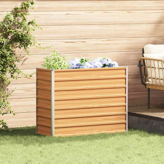 vidaXL Υπερυψωμένη Ζαρντινιέρα Ανοιχτό καφέ 100 x 40 x 77 cm