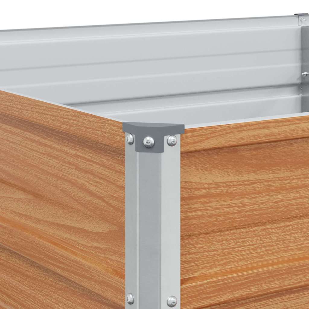 vidaXL Υπερυψωμένη Ζαρντινιέρα Ανοιχτό καφέ 240 x 80 x 45 cm