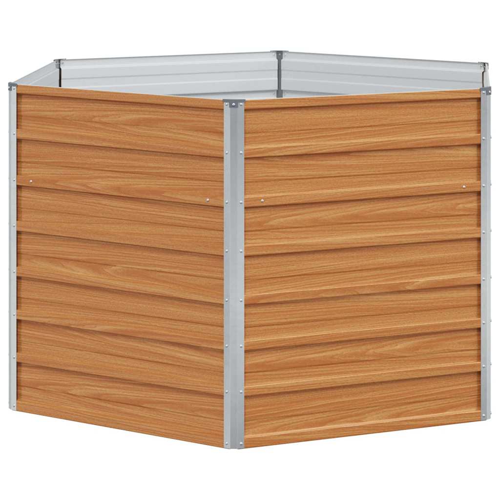 vidaXL Υψωμένο Κρεβάτι Κήπου Ανοιχτό καφέ 129 x 129 x 77 cm