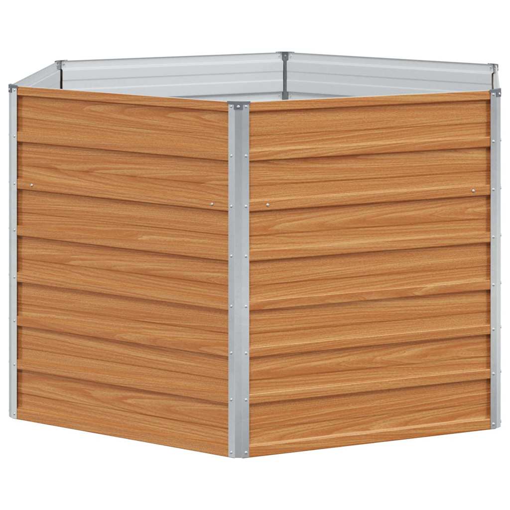 vidaXL Υψωμένο Κρεβάτι Κήπου Ανοιχτό καφέ 129 x 129 x 77 cm