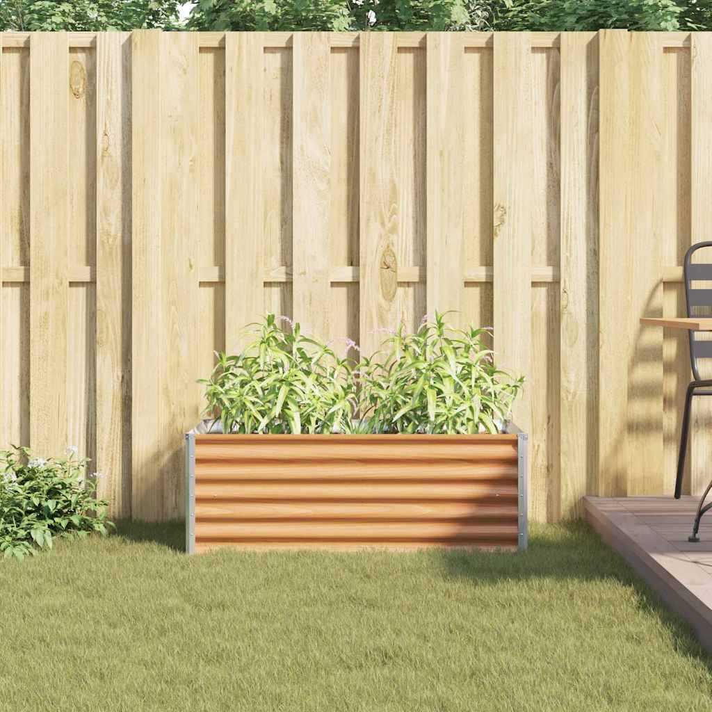 vidaXL Υπερυψωμένη Ζαρντινιέρα 98 x 50 x 36 εκ. Επικαλυμμένος Χάλυβας