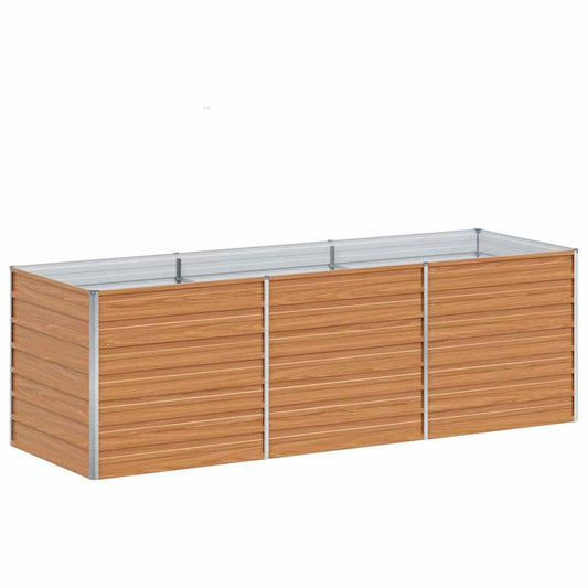 vidaXL Υπερυψωμένη Ζαρντινιέρα Ανοιχτό καφέ 240 x 80 x 77 cm
