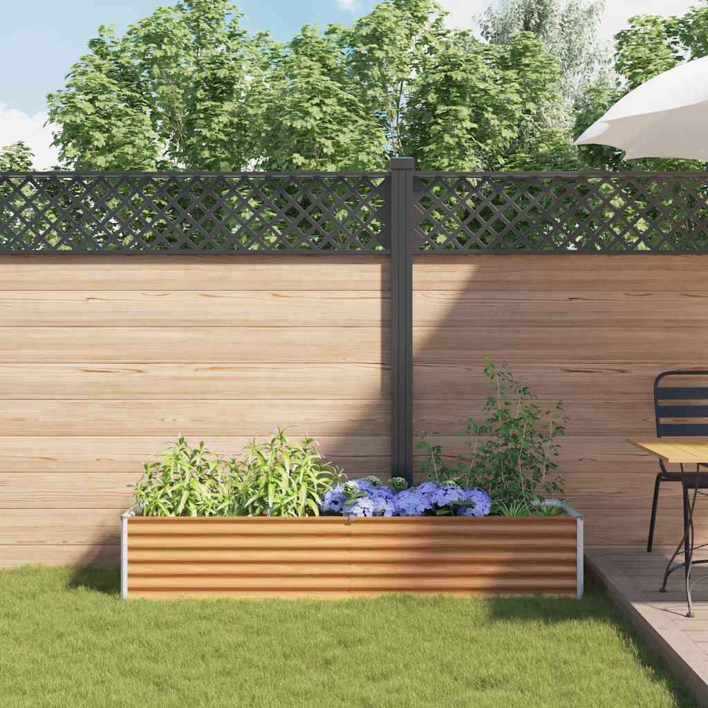 vidaXL Υπερυψωμένη Ζαρντινιέρα 195 x 50 x 36 εκ. Επικαλυμμένος Χάλυβας