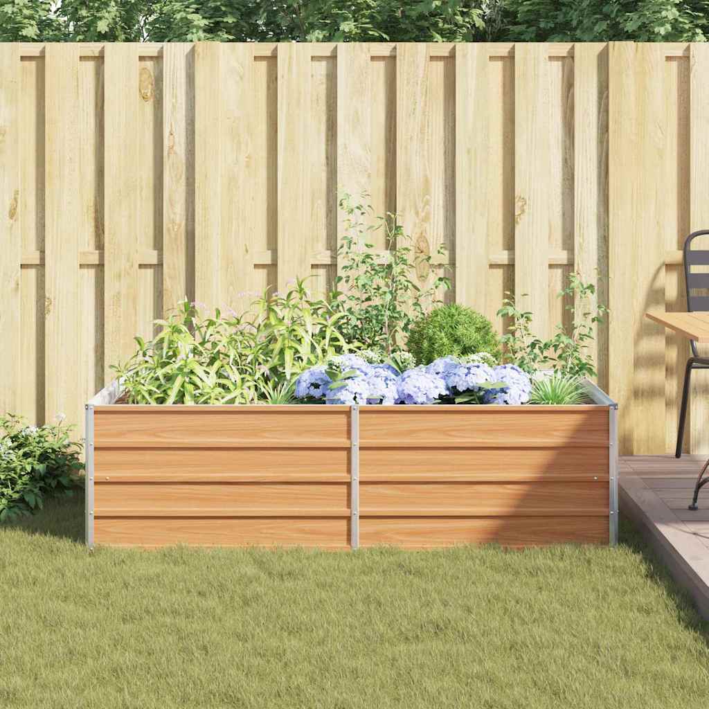 vidaXL Υπερυψωμένη Ζαρντινιέρα Ανοιχτό καφέ 160 x 80 x 45 cm