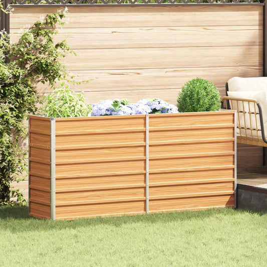 vidaXL Υπερυψωμένη Ζαρντινιέρα Ανοιχτό καφέ 160 x 40 x 45 cm