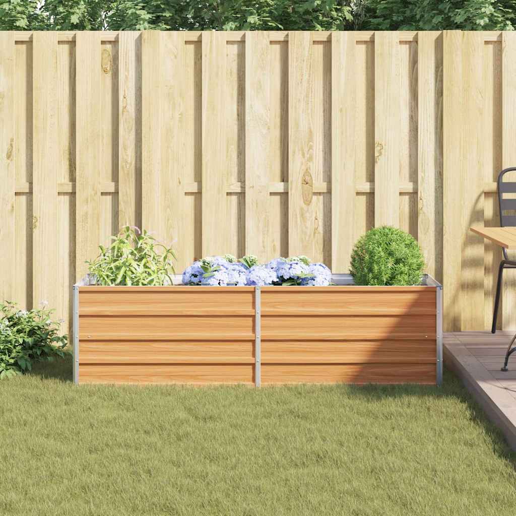 vidaXL Υπερυψωμένη Ζαρντινιέρα Ανοιχτό καφέ 160 x 40 x 45 cm