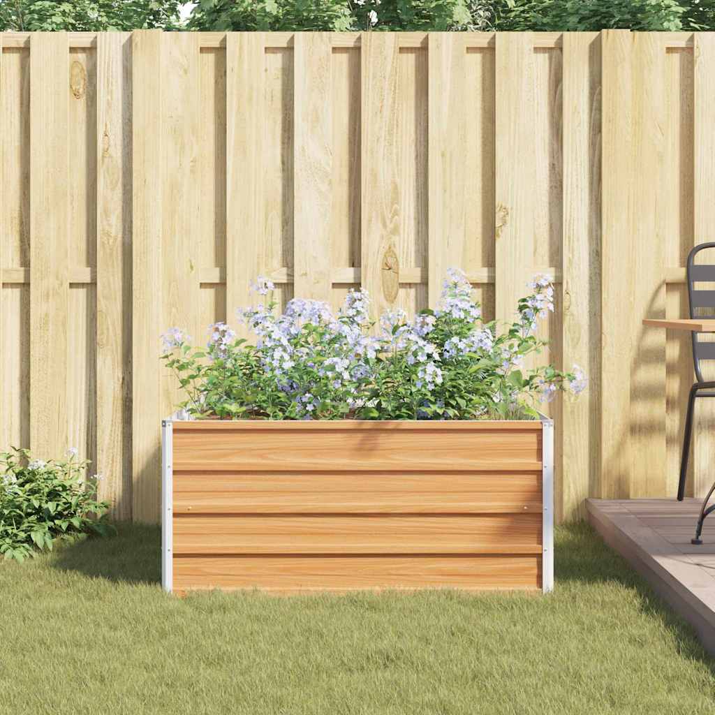 vidaXL Υπερυψωμένη Ζαρντινιέρα Ανοιχτό καφέ 100 x 100 x 45 cm