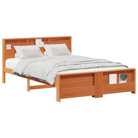 vidaXL Σκελετός Κρεβατιού Κερωτό καφέ 160 x 200 cm Επεξεργασμένο ξύλο