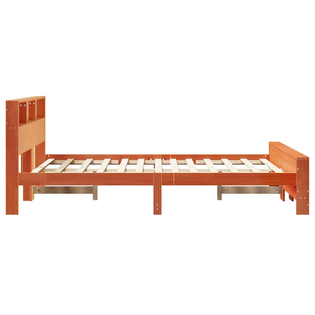 vidaXL Σκελετός Κρεβατιού Κερωτό καφέ 150 x 200 cm Επεξεργασμένο ξύλο