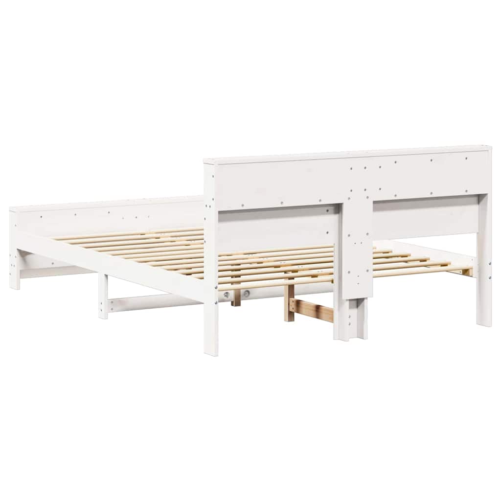 vidaXL Σκελετός Κρεβατιού Λευκό 140 x 200 cm Επεξεργασμένο ξύλο