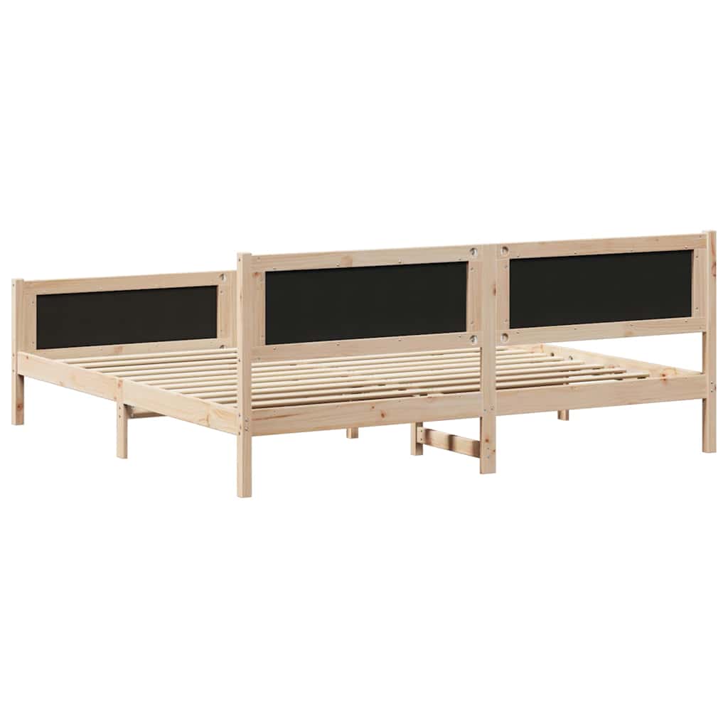 vidaXL Σκελετός Κρεβατιού Taupe 200 x 200 cm Στερεά ξυλεία πεύκου