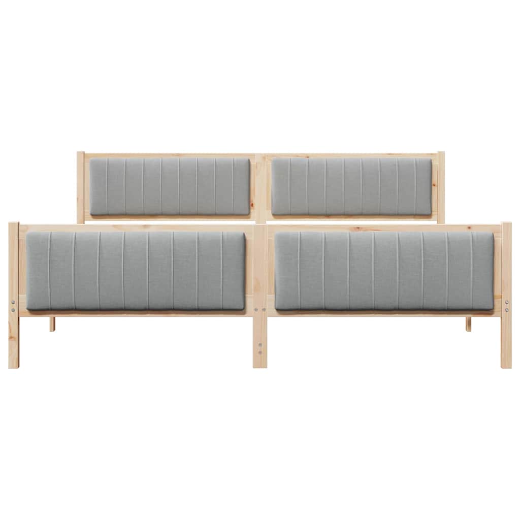 vidaXL Σκελετός Κρεβατιού Καφέ και ανοιχτό γκρι 200 x 200 cm