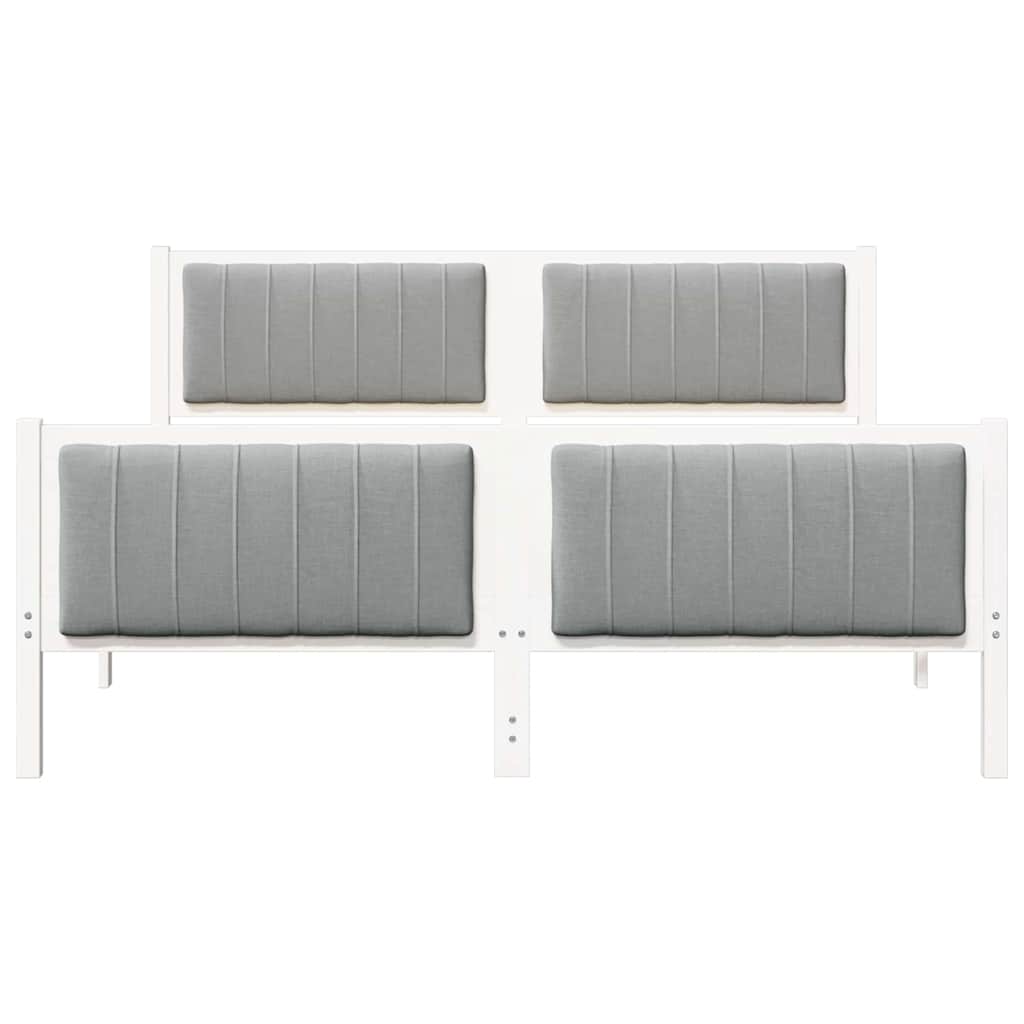 vidaXL Σκελετός Κρεβατιού Λευκό και ανοιχτό γκρι 160 x 200 cm