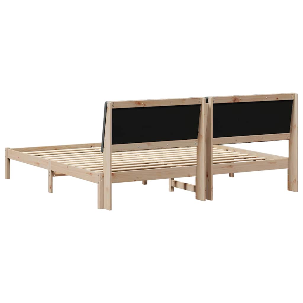 vidaXL Σκελετός Κρεβατιού Καφέ 200 x 200 cm Στερεά ξυλεία πεύκου