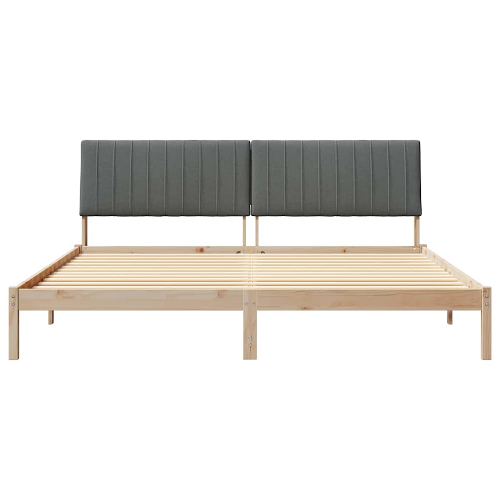 vidaXL Σκελετός Κρεβατιού Καφέ 200 x 200 cm Στερεά ξυλεία πεύκου