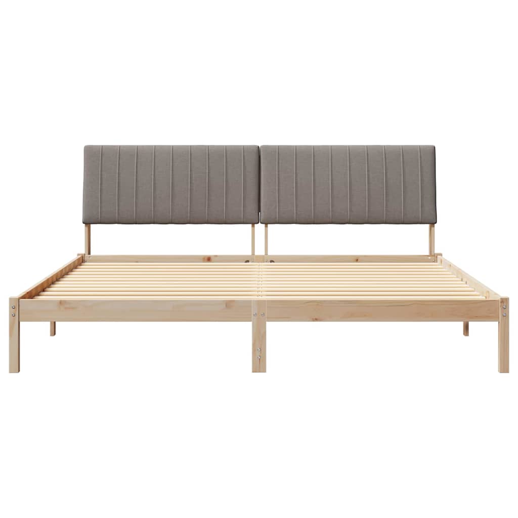 vidaXL Σκελετός Κρεβατιού Καφέ 200 x 200 cm Στερεά ξυλεία πεύκου