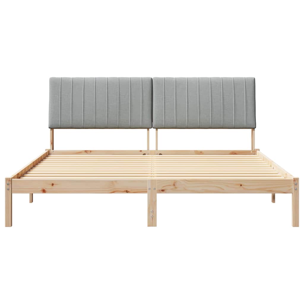 vidaXL Σκελετός Κρεβατιού Καφέ 180 x 200 cm Στερεά ξυλεία πεύκου