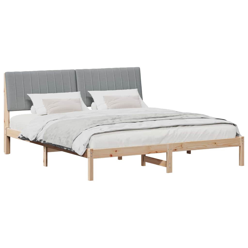 vidaXL Σκελετός Κρεβατιού Καφέ 180 x 200 cm Στερεά ξυλεία πεύκου