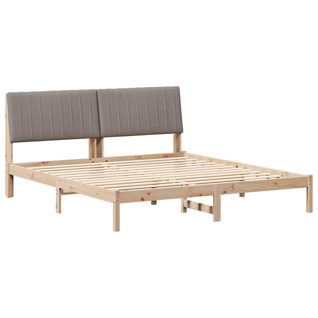 vidaXL Σκελετός Κρεβατιού Καφέ 180 x 200 cm Στερεά ξυλεία πεύκου