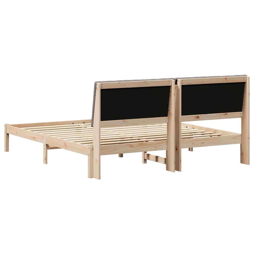 vidaXL Σκελετός Κρεβατιού Καφέ 180 x 200 cm Στερεά ξυλεία πεύκου