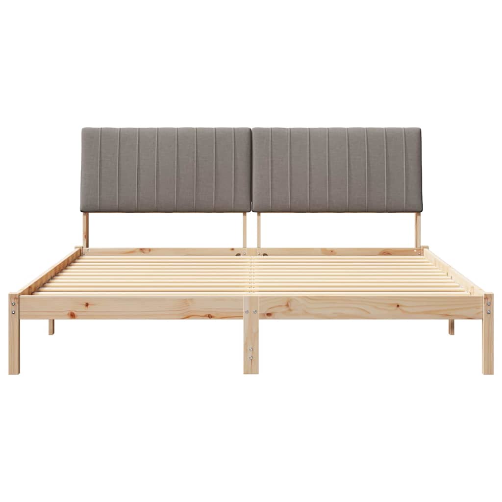 vidaXL Σκελετός Κρεβατιού Καφέ 180 x 200 cm Στερεά ξυλεία πεύκου