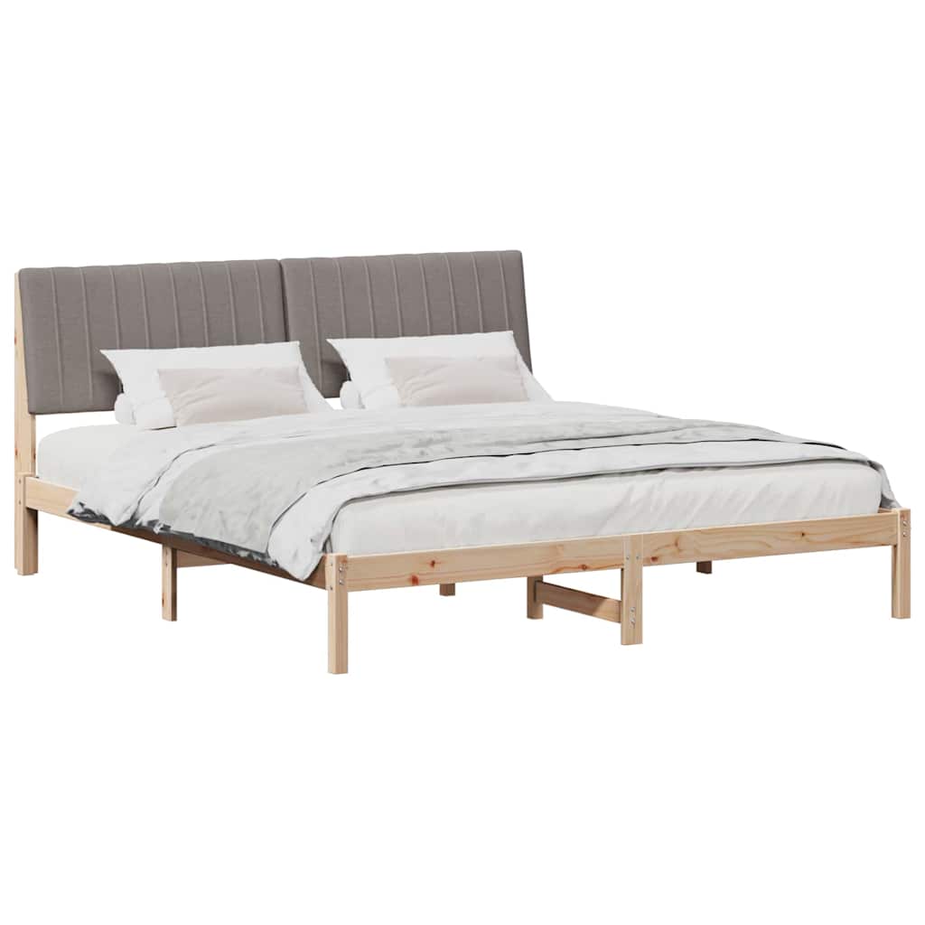 vidaXL Σκελετός Κρεβατιού Καφέ 180 x 200 cm Στερεά ξυλεία πεύκου