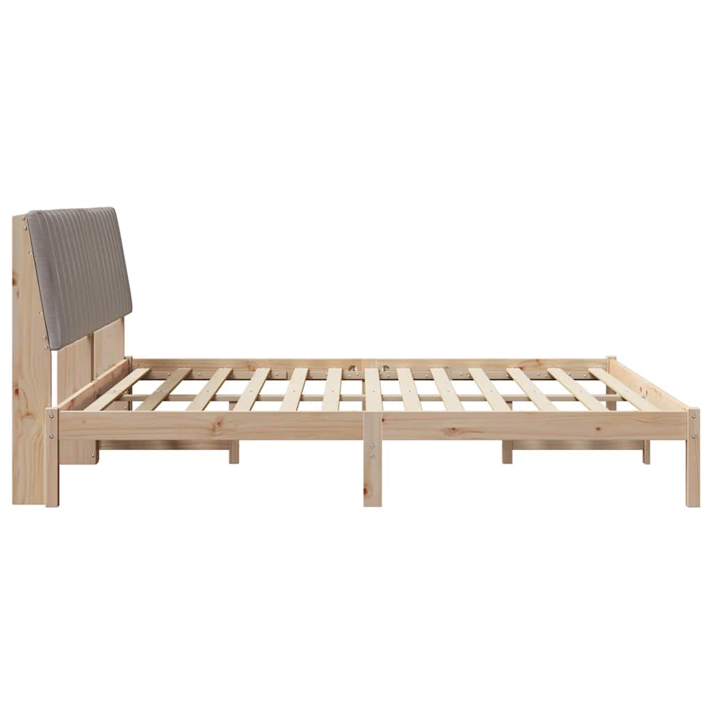 vidaXL Σκελετός Κρεβατιού Καφέ 180 x 200 cm Στερεά ξυλεία πεύκου