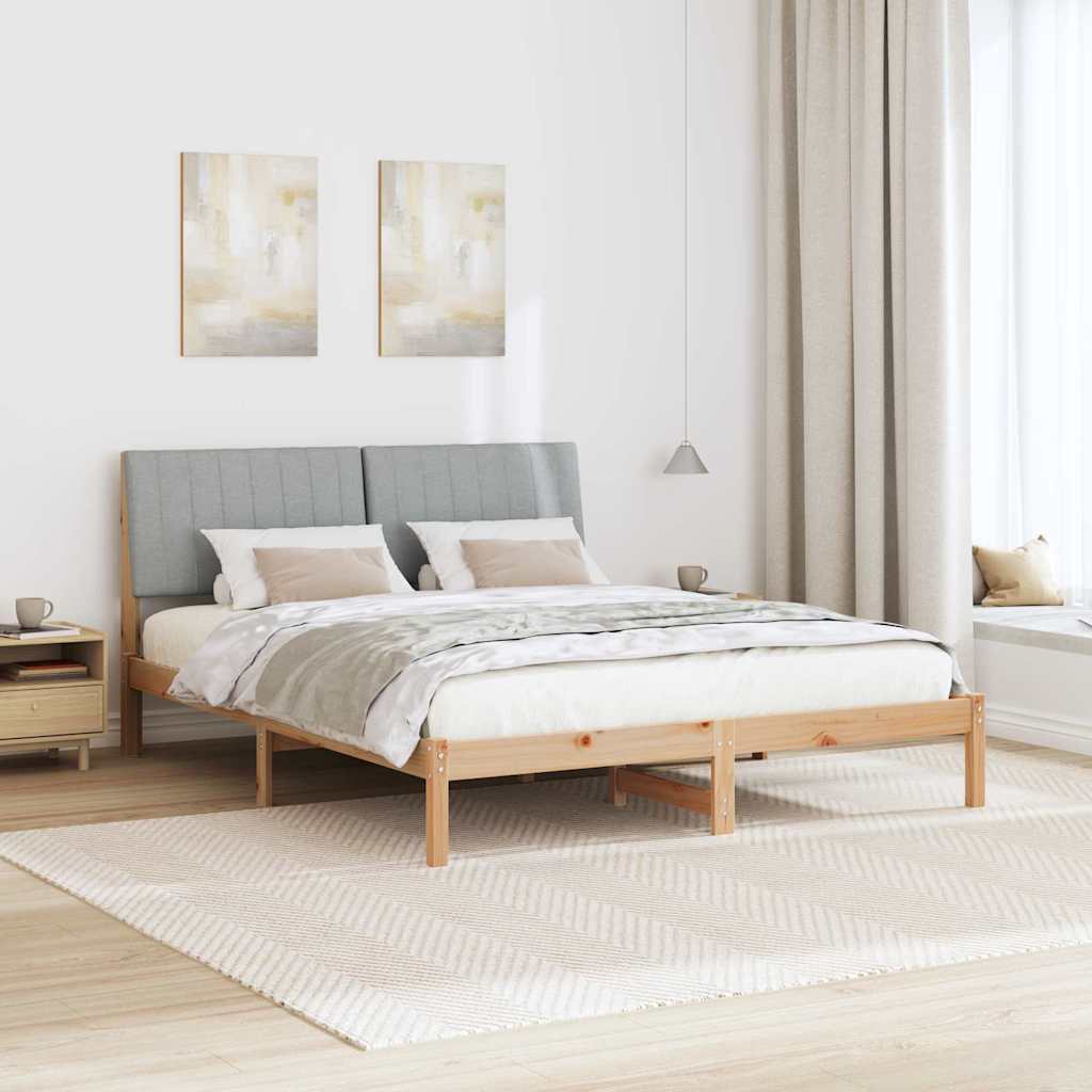 vidaXL Σκελετός Κρεβατιού Καφέ 160 x 200 cm Στερεά ξυλεία πεύκου
