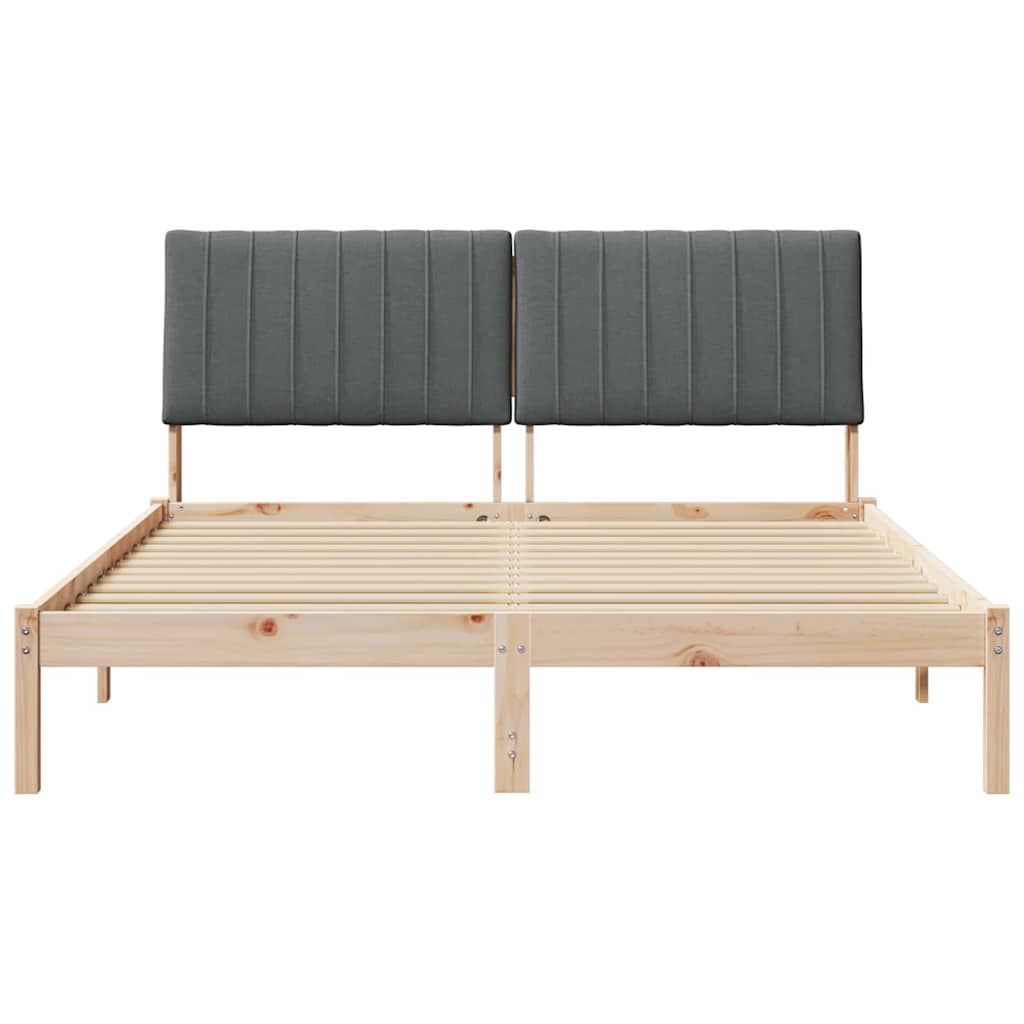 vidaXL Σκελετός Κρεβατιού Καφέ 160 x 200 cm Στερεά ξυλεία πεύκου