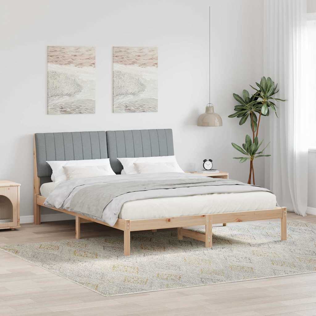 vidaXL Σκελετός Κρεβατιού Καφέ 150 x 200 cm Στερεά ξυλεία πεύκου