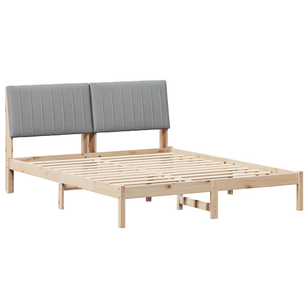 vidaXL Σκελετός Κρεβατιού Καφέ 150 x 200 cm Στερεά ξυλεία πεύκου
