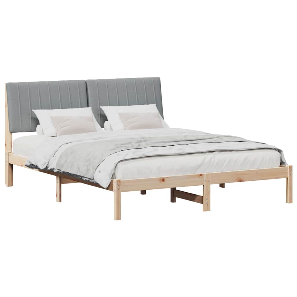 vidaXL Σκελετός Κρεβατιού Καφέ 150 x 200 cm Στερεά ξυλεία πεύκου